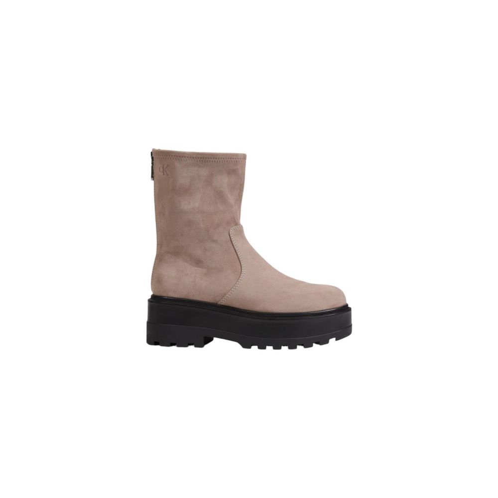 Calvin Klein Gray Recycled Polyester Women's Boot