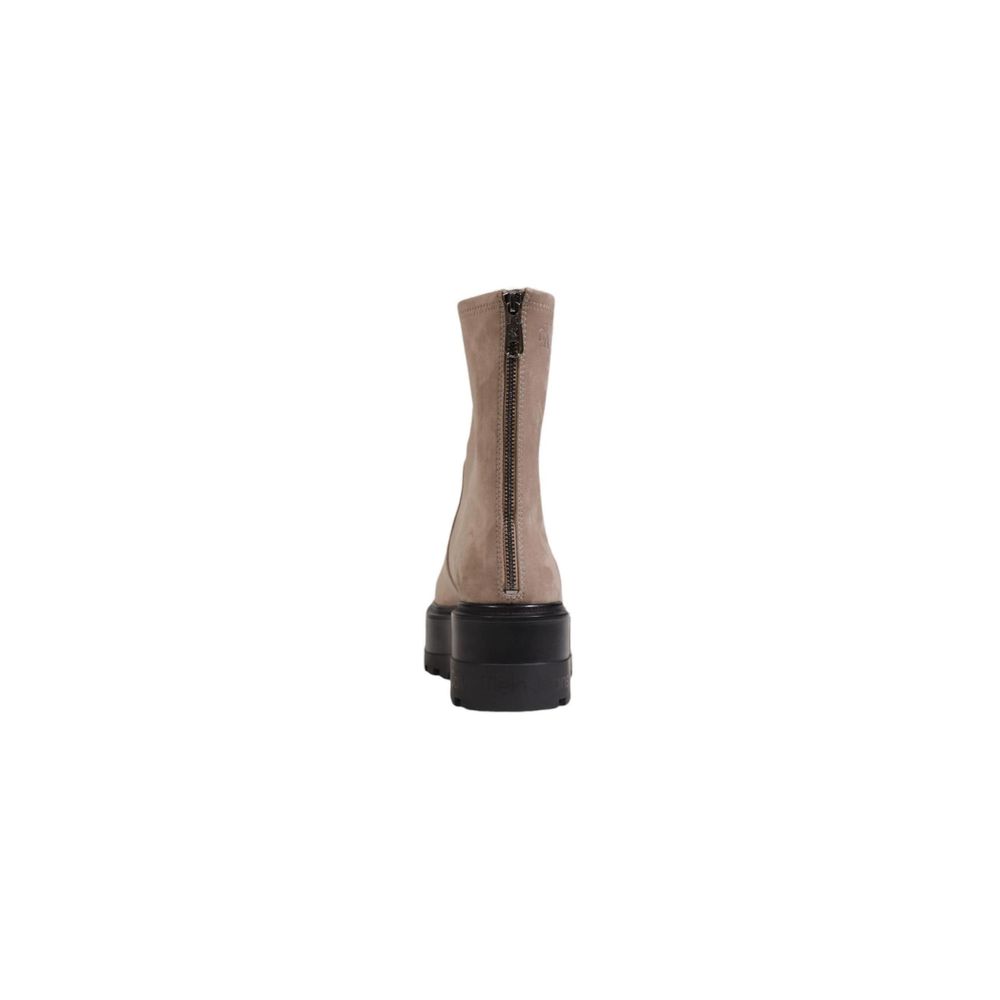 Calvin Klein Gray Recycled Polyester Women's Boot