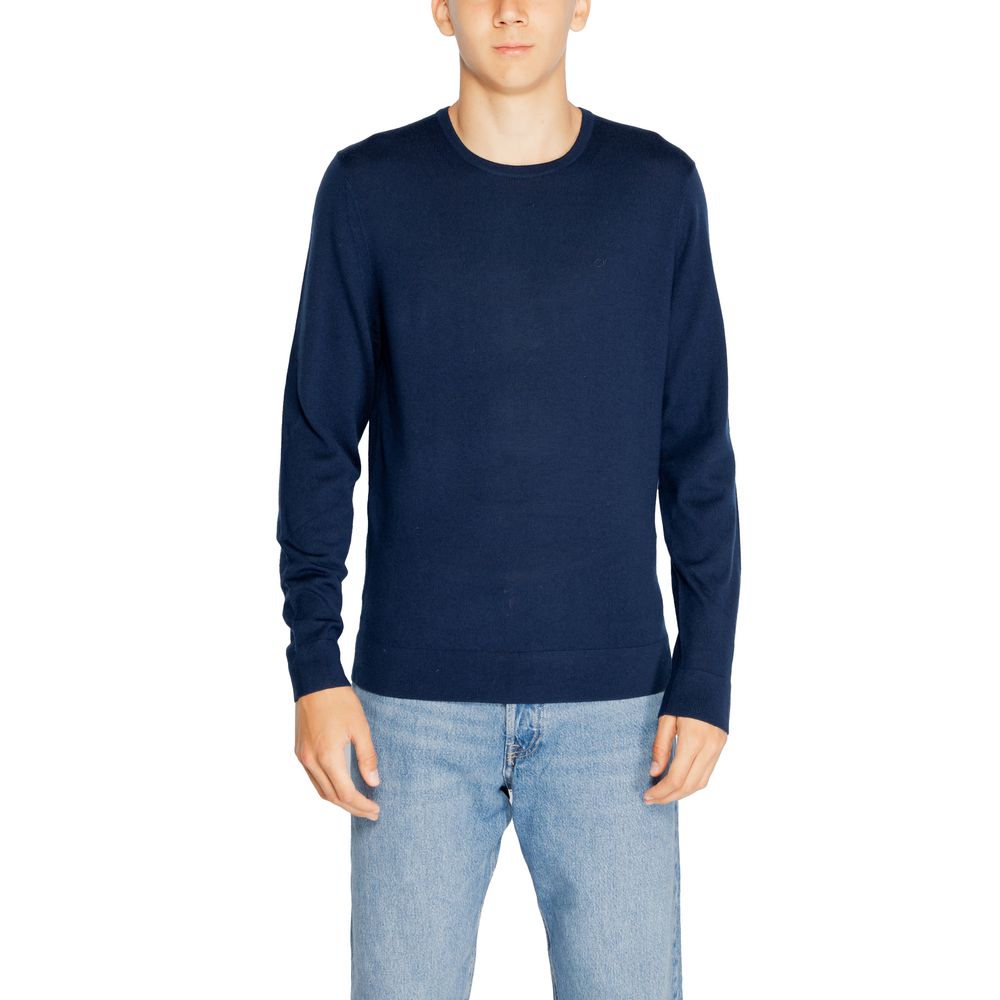 Calvin Klein Blue Recycled Wool Men's T-Shirt