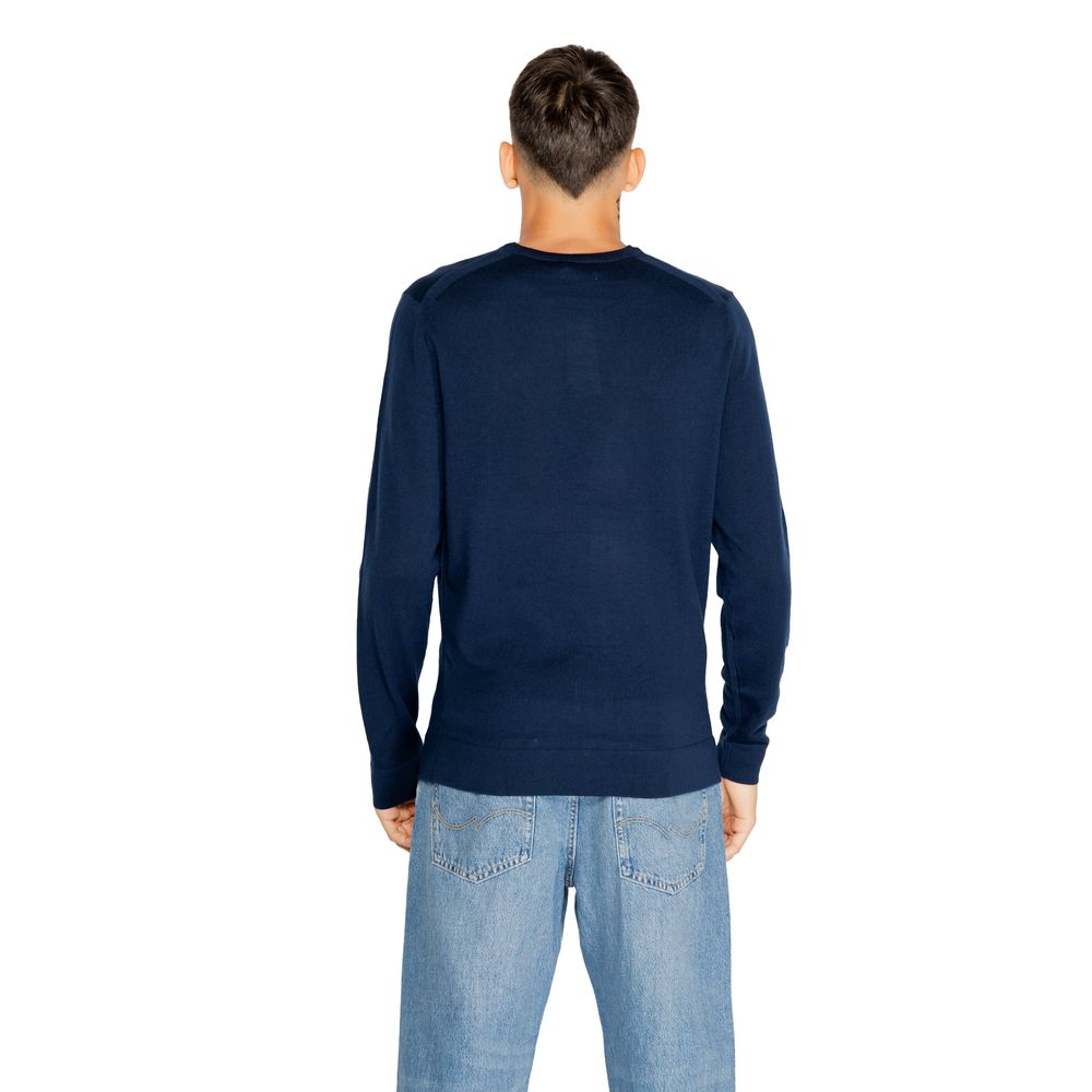 Calvin Klein Blue Recycled Wool Men's T-Shirt