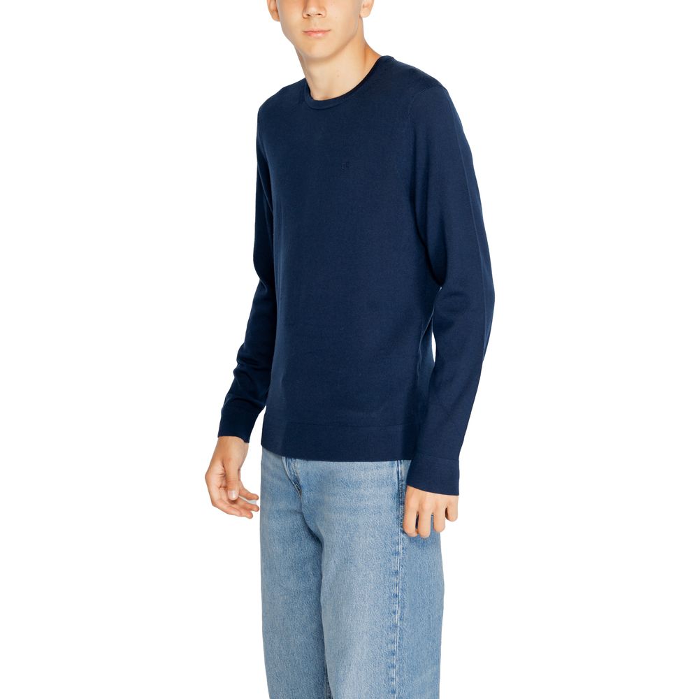 Calvin Klein Blue Recycled Wool Men's T-Shirt