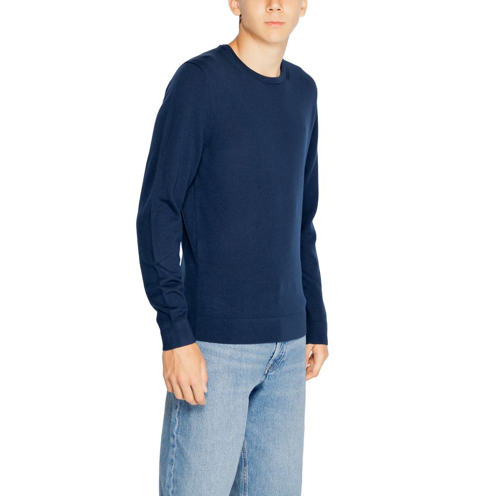 Calvin Klein Blue Recycled Wool Men's T-Shirt