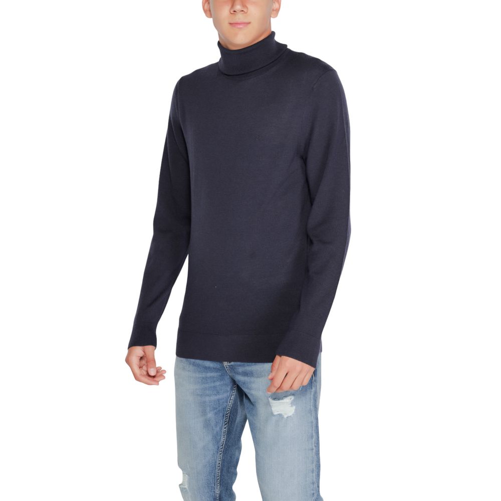 Calvin Klein Blue Wool Men's Sweater