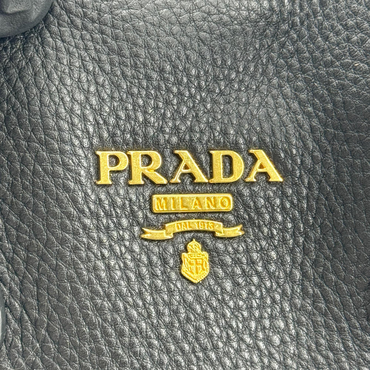 Prada Side Zip Convertible Vitello Daino Black Leather Tote Bag Bag (Pre-Owned)