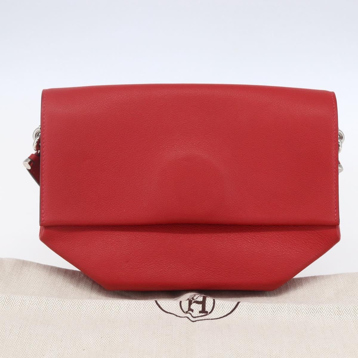 Hermes Opli Novillo Red Leather Shoulder Bag Bag (Pre-Owned)