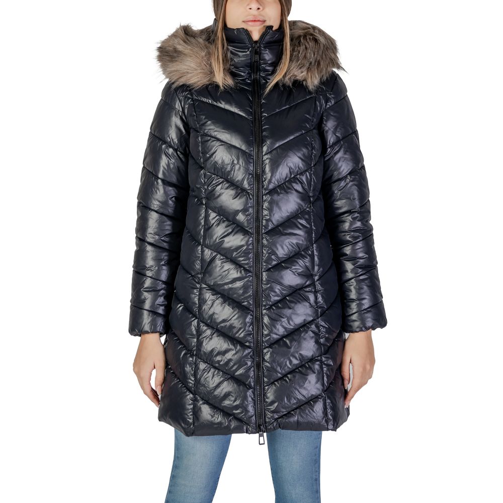 Only Black Polyamide Jackets & Women's Coat