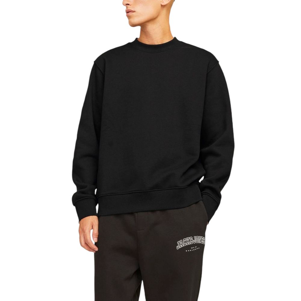 Jack Jones Black Cotton Men's Sweatshirt