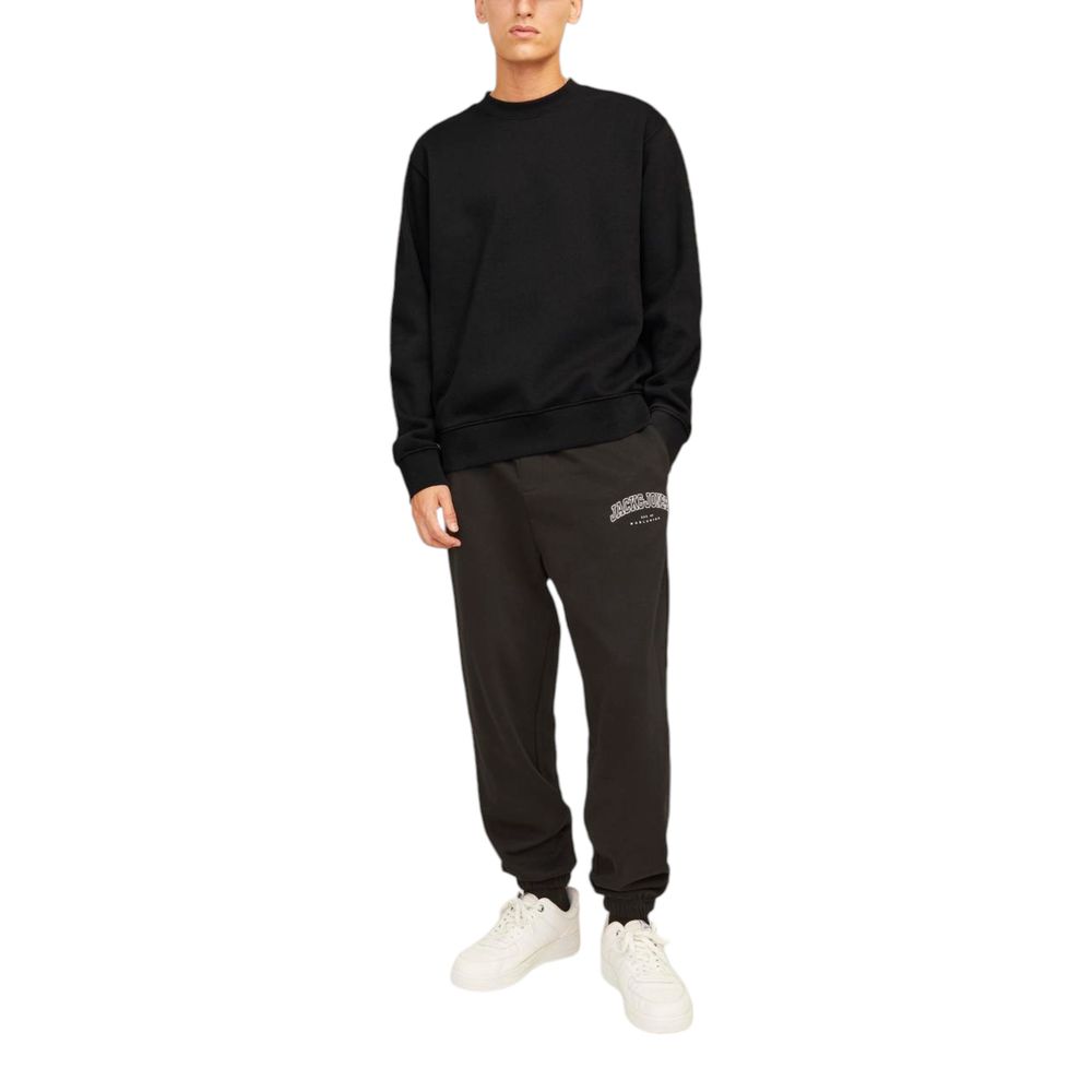 Jack Jones Black Cotton Men's Sweatshirt
