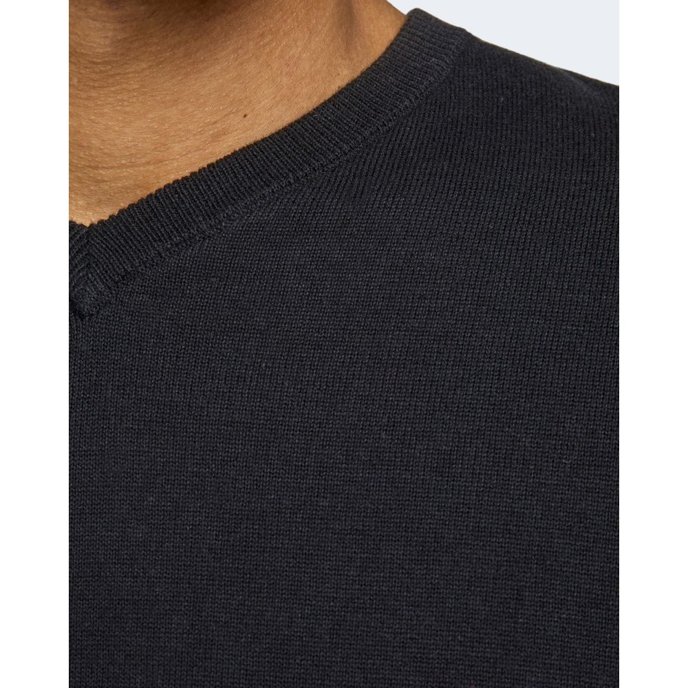 Jack Jones Black Cotton Men's T-Shirt