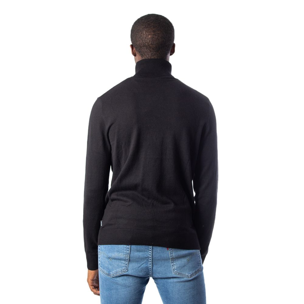 Jack Jones Black Cotton Men's Sweater