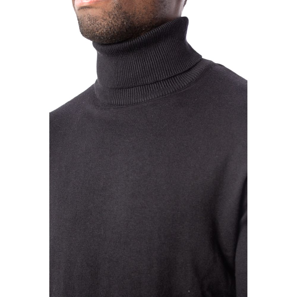 Jack Jones Black Cotton Men's Sweater