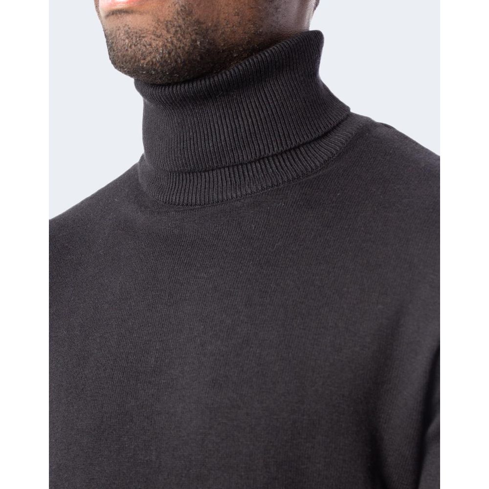 Jack Jones Black Cotton Men's Sweater