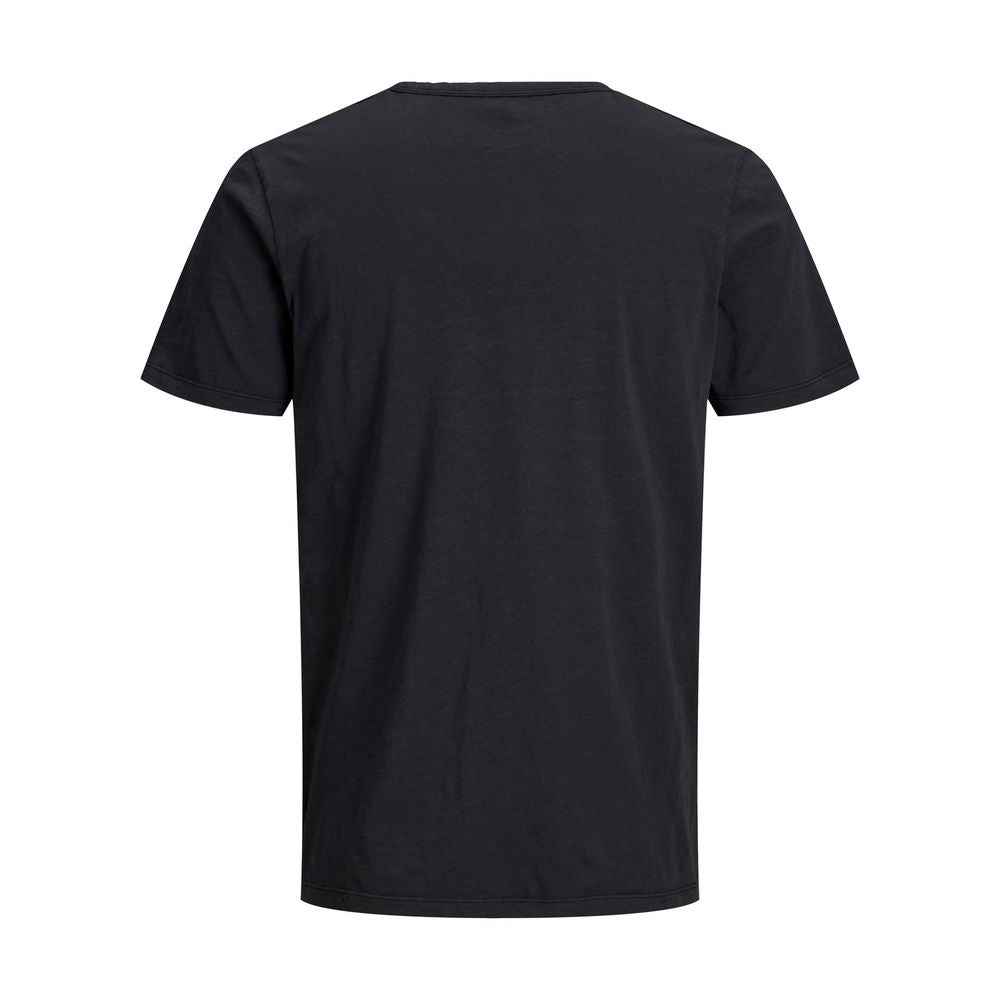 Jack Jones Black Cotton Men's T-Shirt