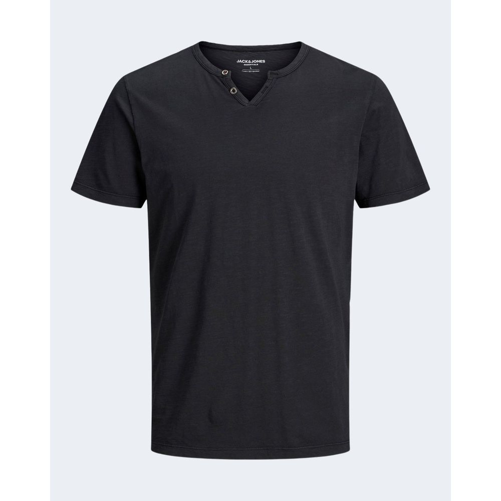 Jack Jones Black Cotton Men's T-Shirt