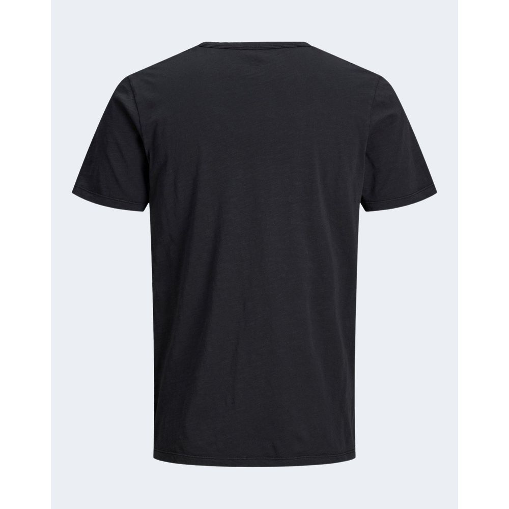 Jack Jones Black Cotton Men's T-Shirt