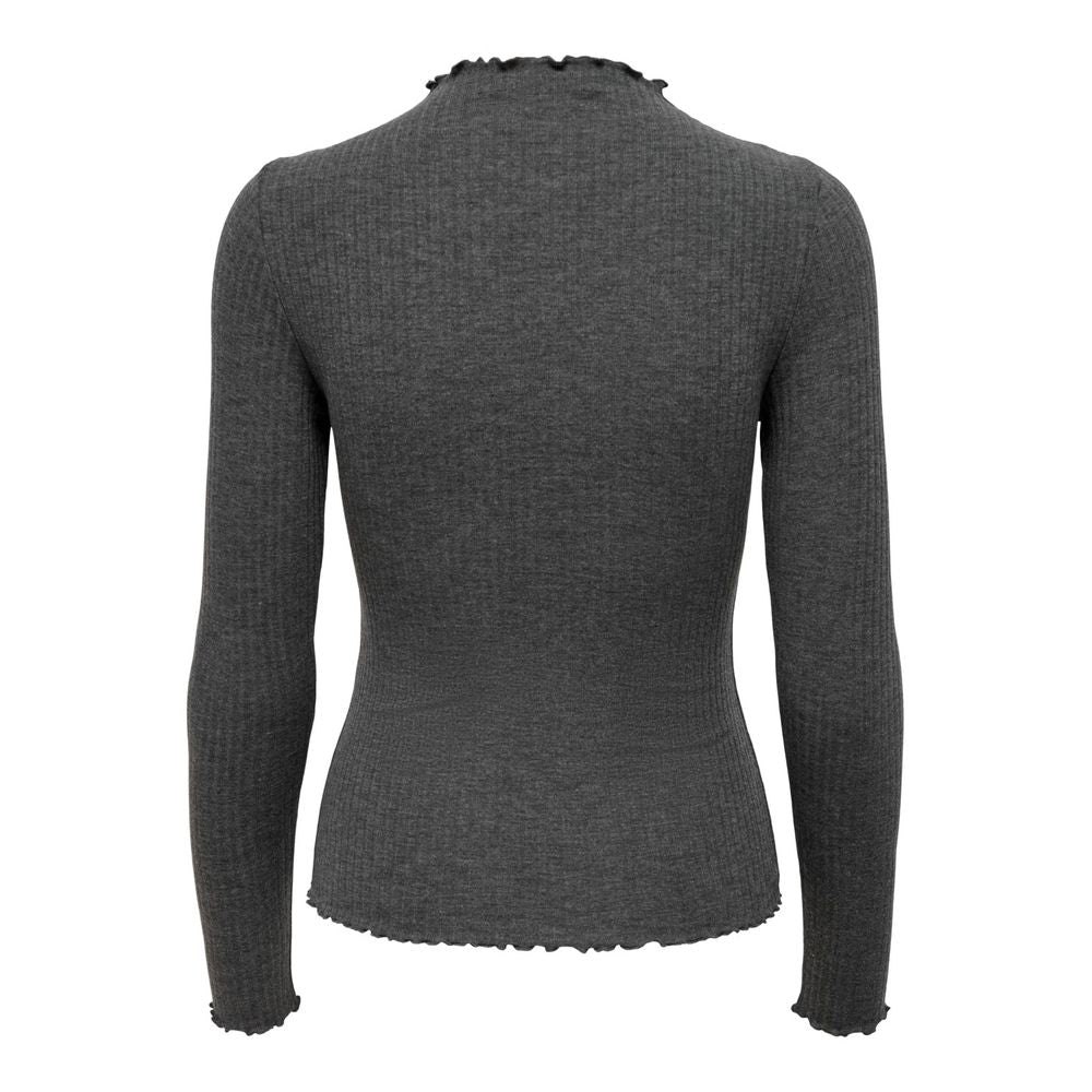 Only Gray Polyester Women's Sweater