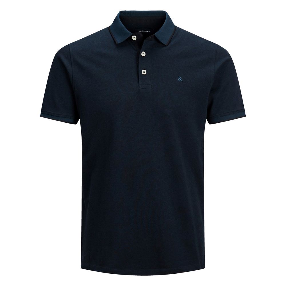 Jack Jones Blue Cotton Polo Men's Shirt