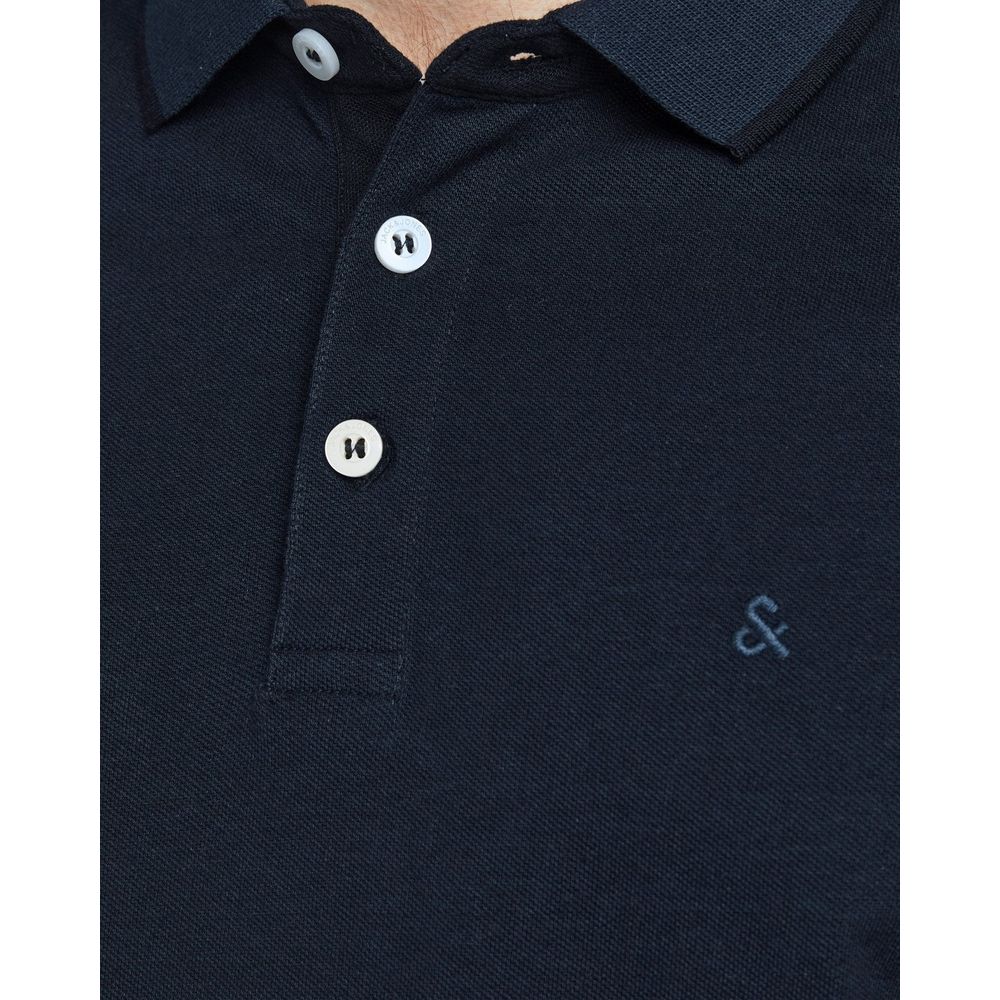 Jack Jones Blue Cotton Polo Men's Shirt