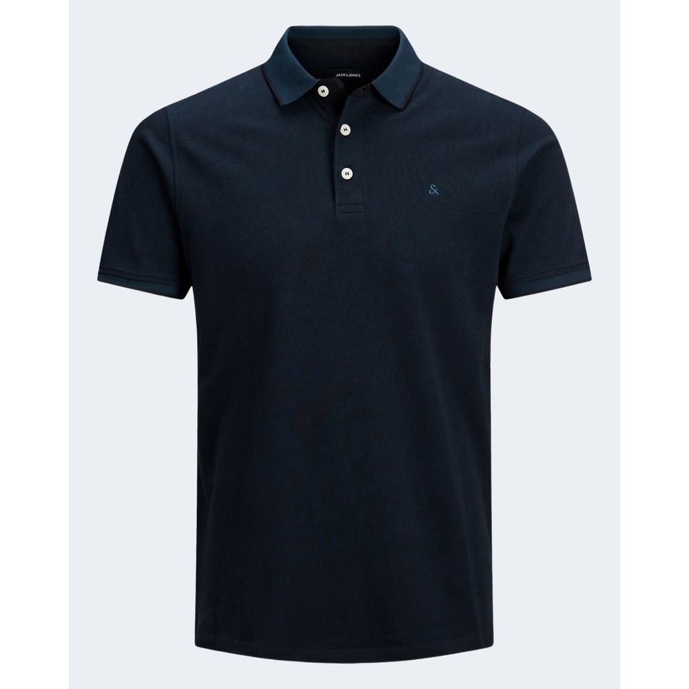 Jack Jones Blue Cotton Polo Men's Shirt