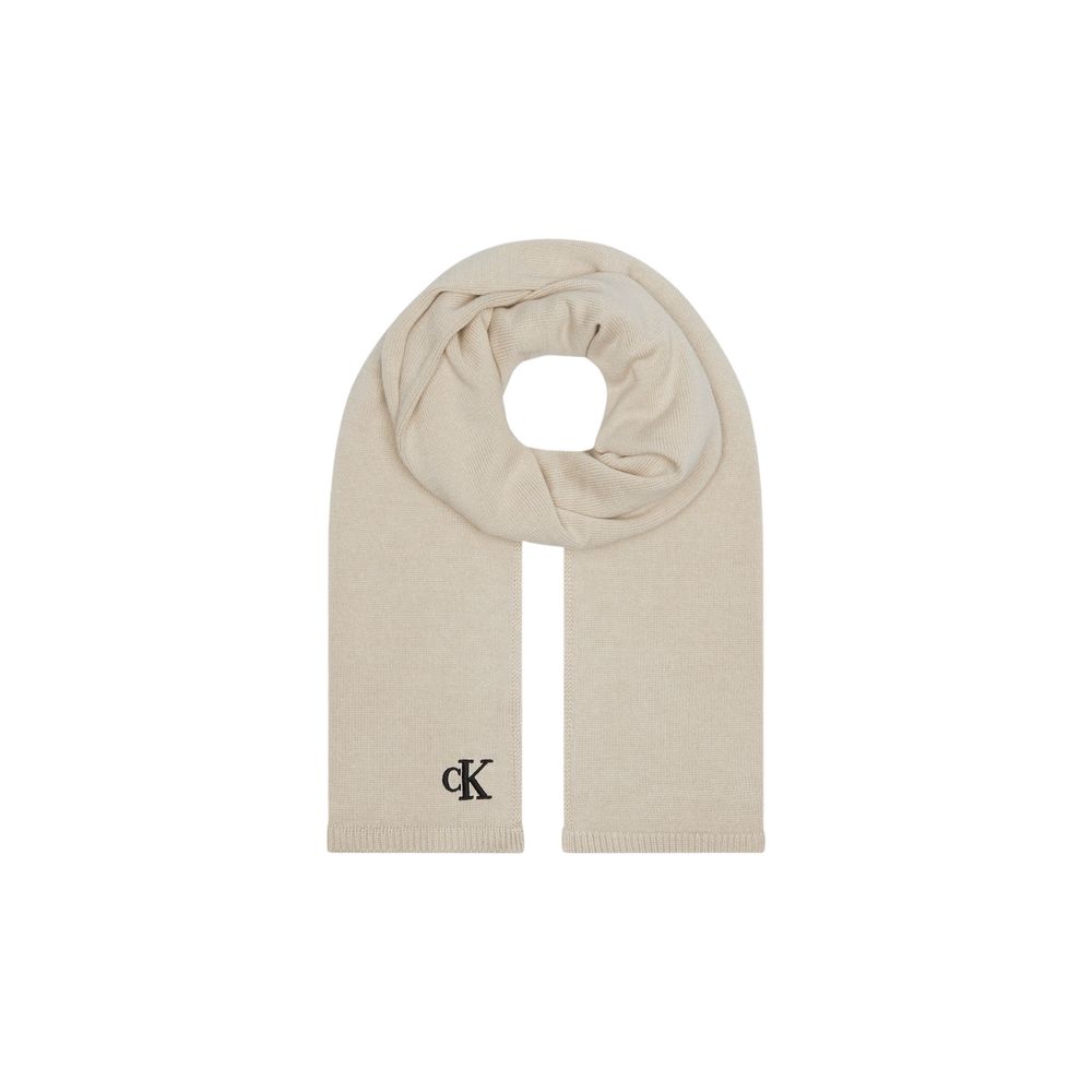 Calvin Klein Beige Cotton Women's Scarf