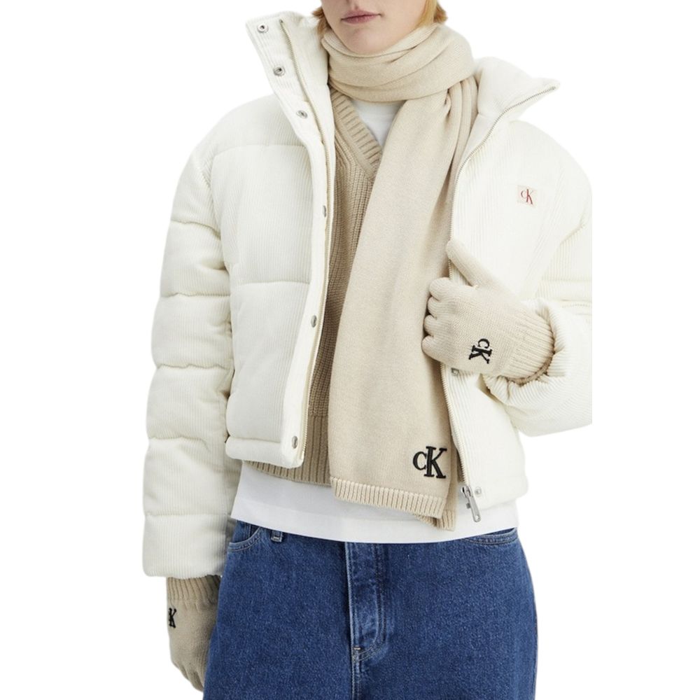 Calvin Klein Beige Cotton Women's Scarf