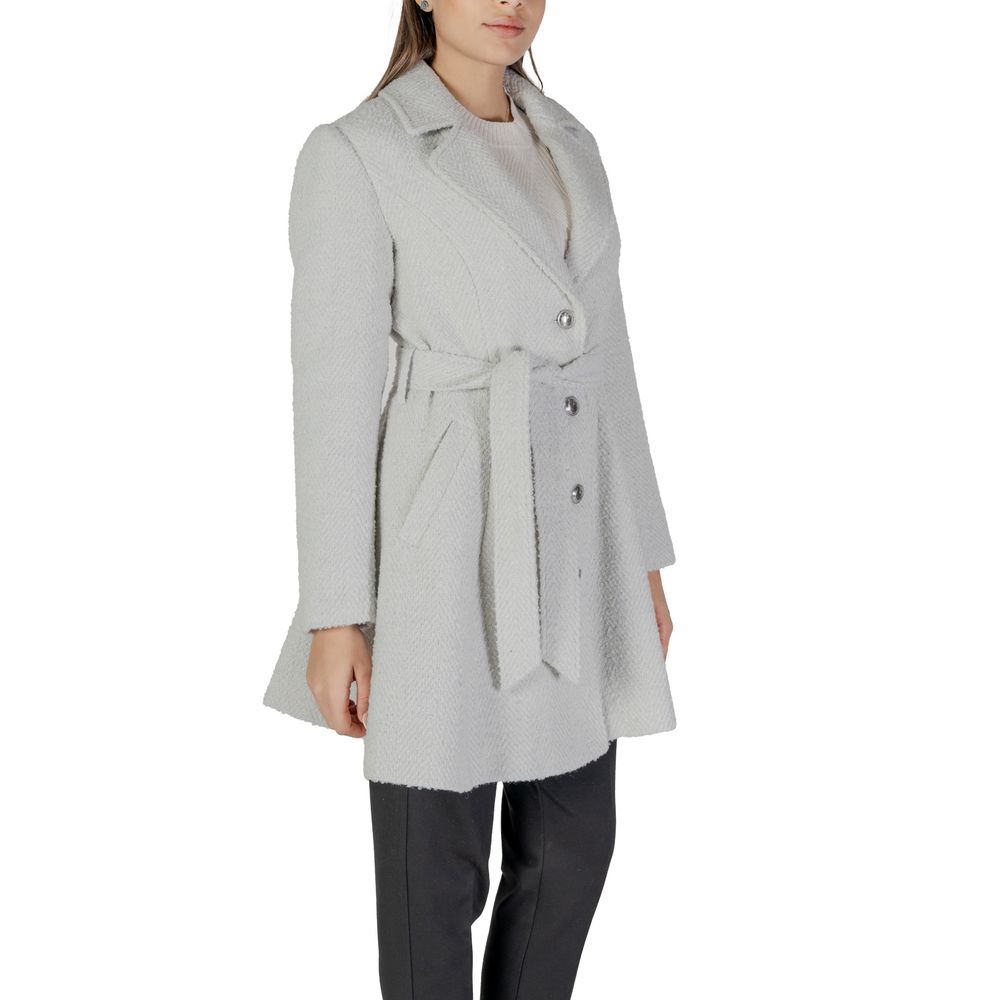 Guess Gray Polyester Jackets & Women's Coat