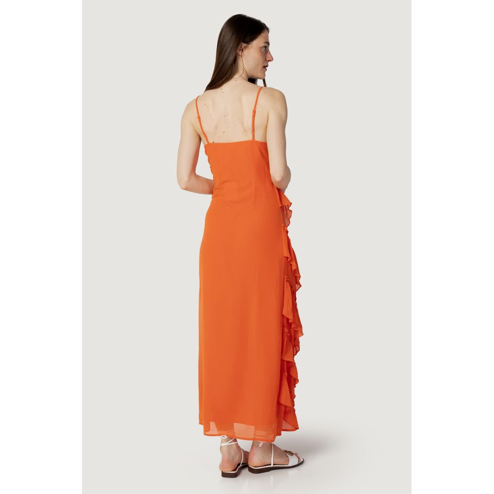 Vila Clothes Orange Polyester Women's Dress