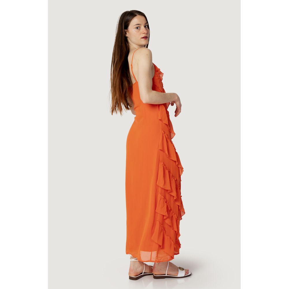 Vila Clothes Orange Polyester Women's Dress