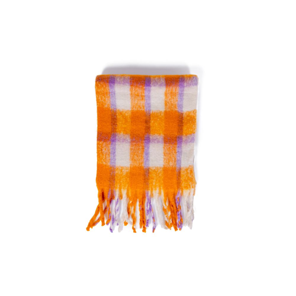 Only Orange Polyester Women's Scarf