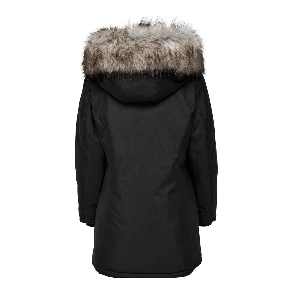 Only Black Polyester Jackets & Women's Coat