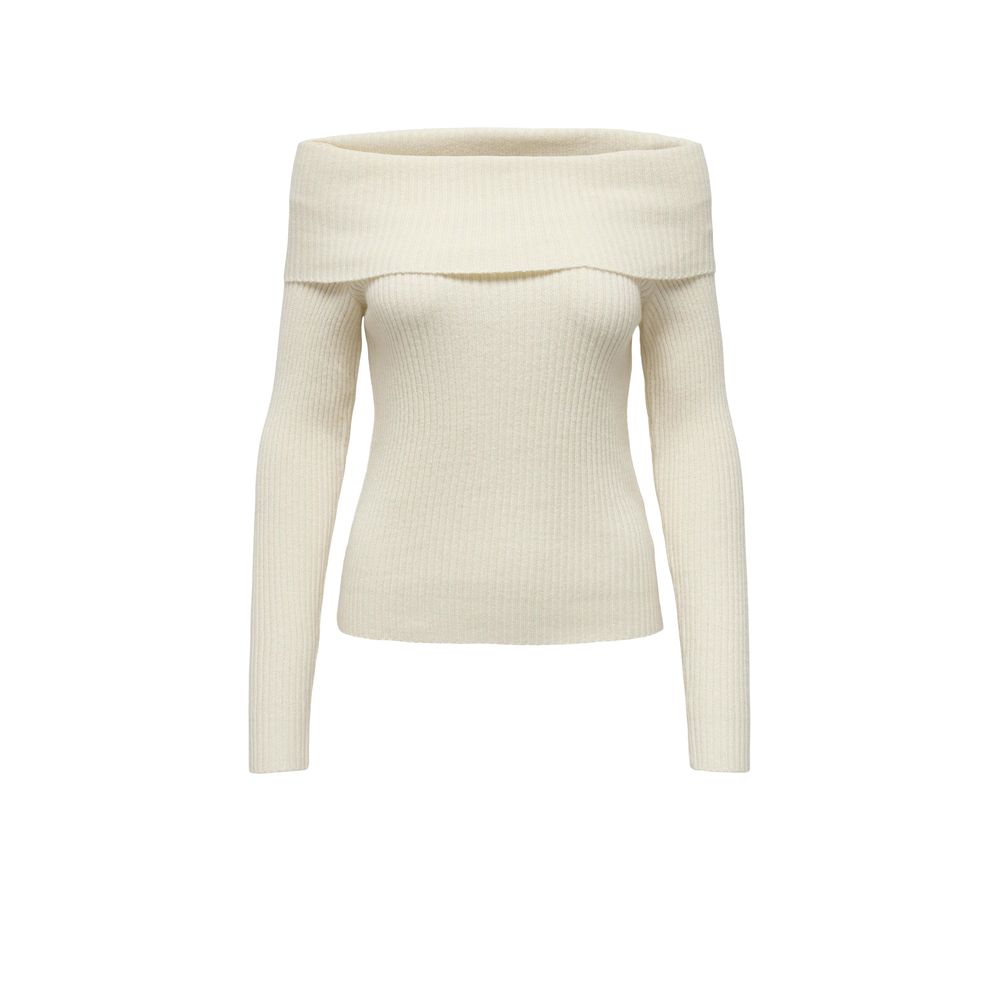 Only Cream Viscose Women's Sweater