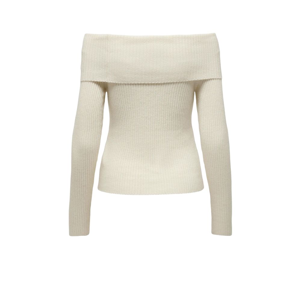 Only Cream Viscose Women's Sweater