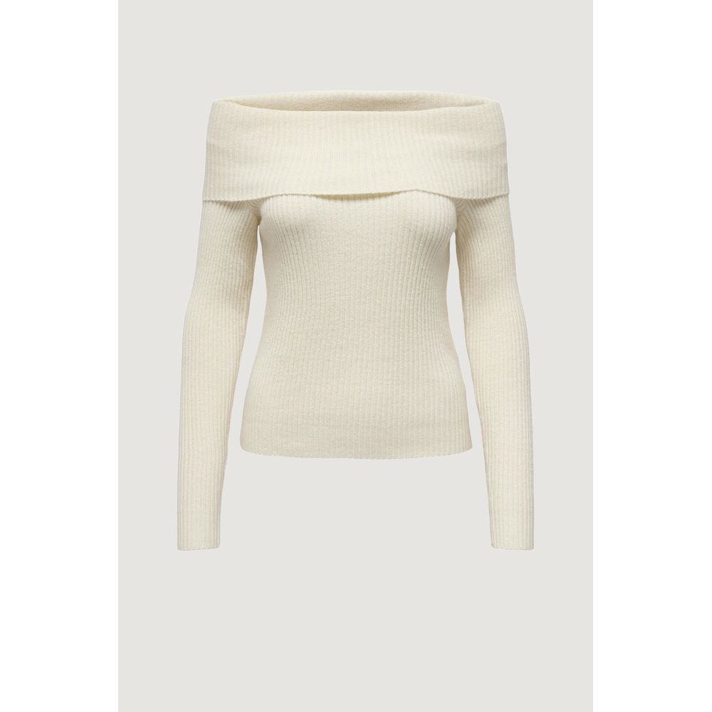 Only Cream Viscose Women's Sweater