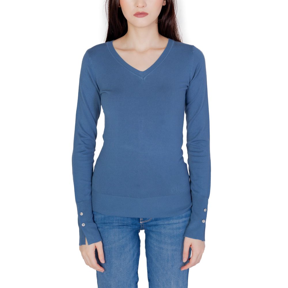 Guess Blue Cotton Tops & Women's T-Shirt