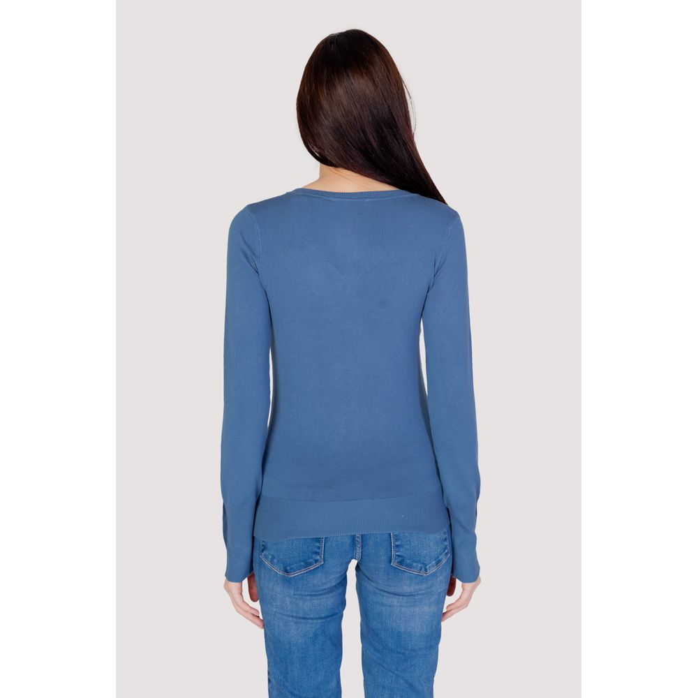 Guess Blue Cotton Tops & Women's T-Shirt