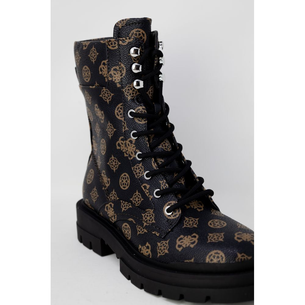 Guess Brown Artificial Leather Women's Boot