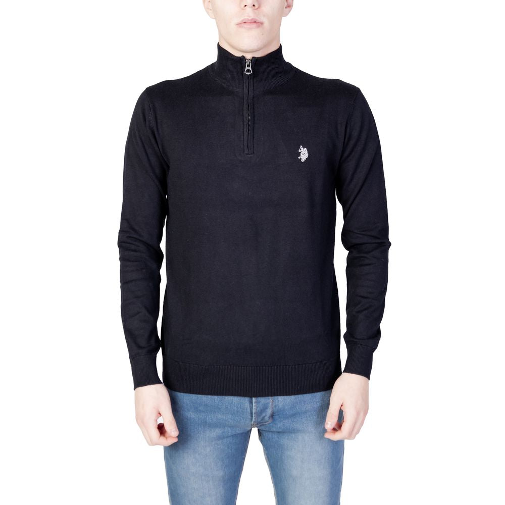 U.S. POLO ASSN. Black Cotton Men's Sweater