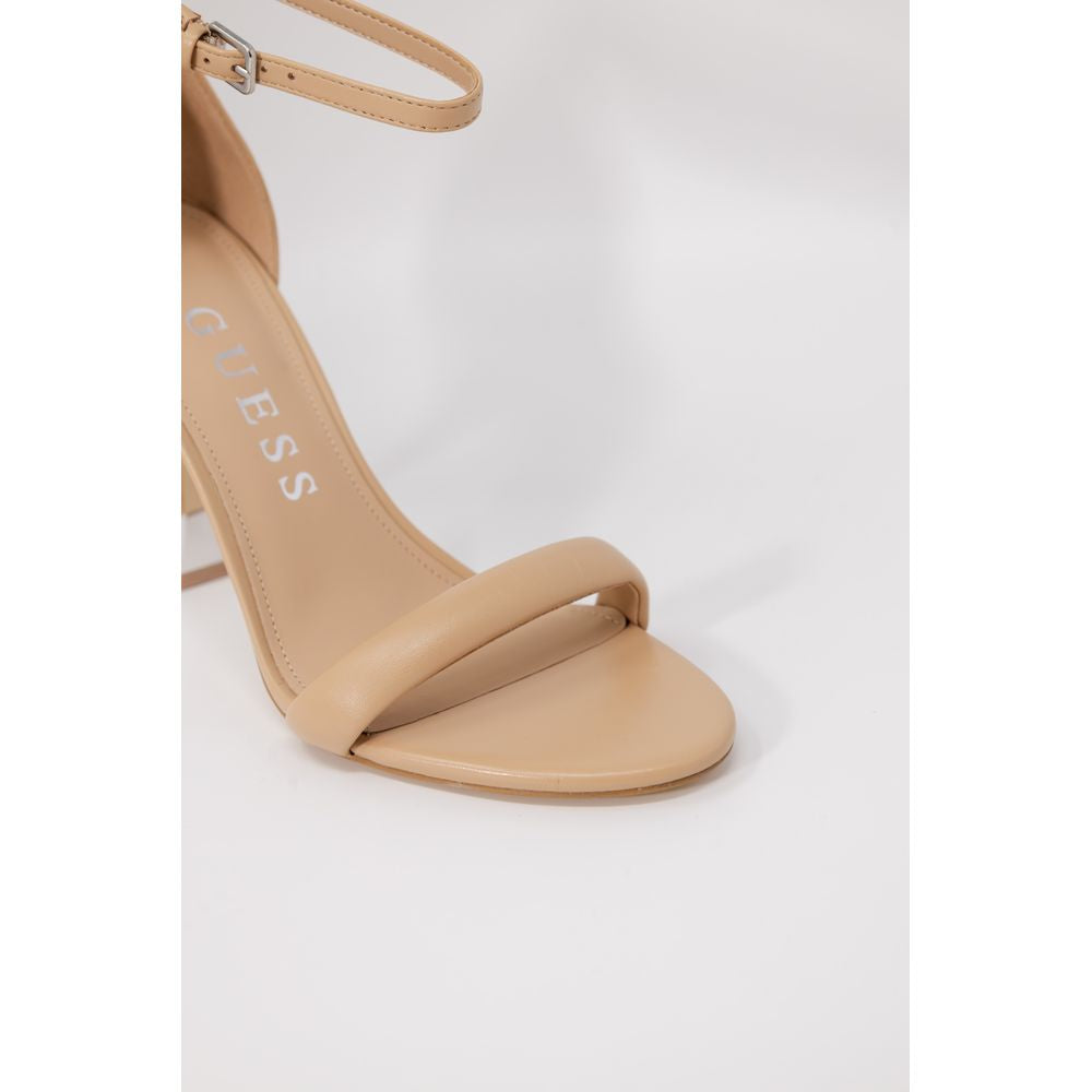 Guess Beige Leather Women's Sandal