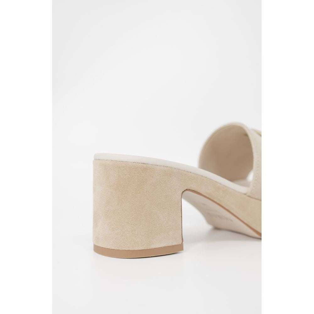 Guess Beige Suede Leather Women's Sandal