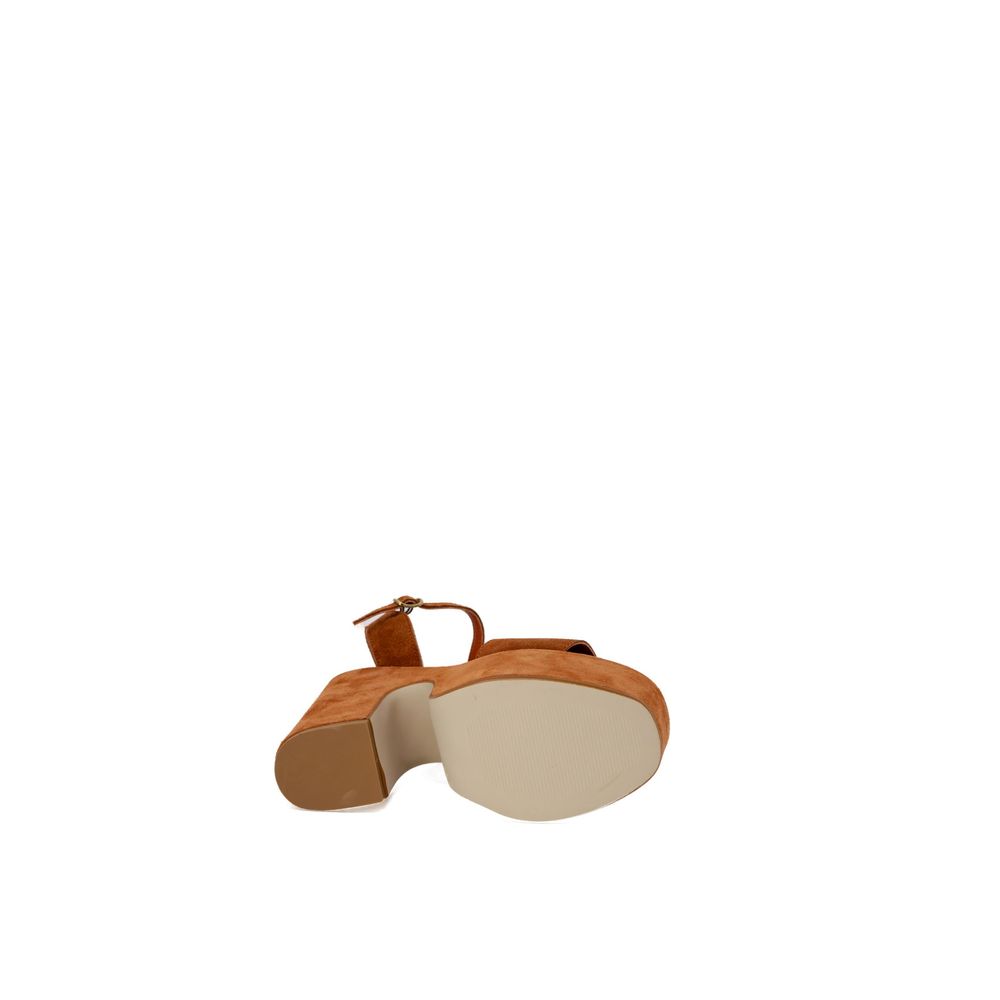Guess Brown Suede Leather Women's Sandal