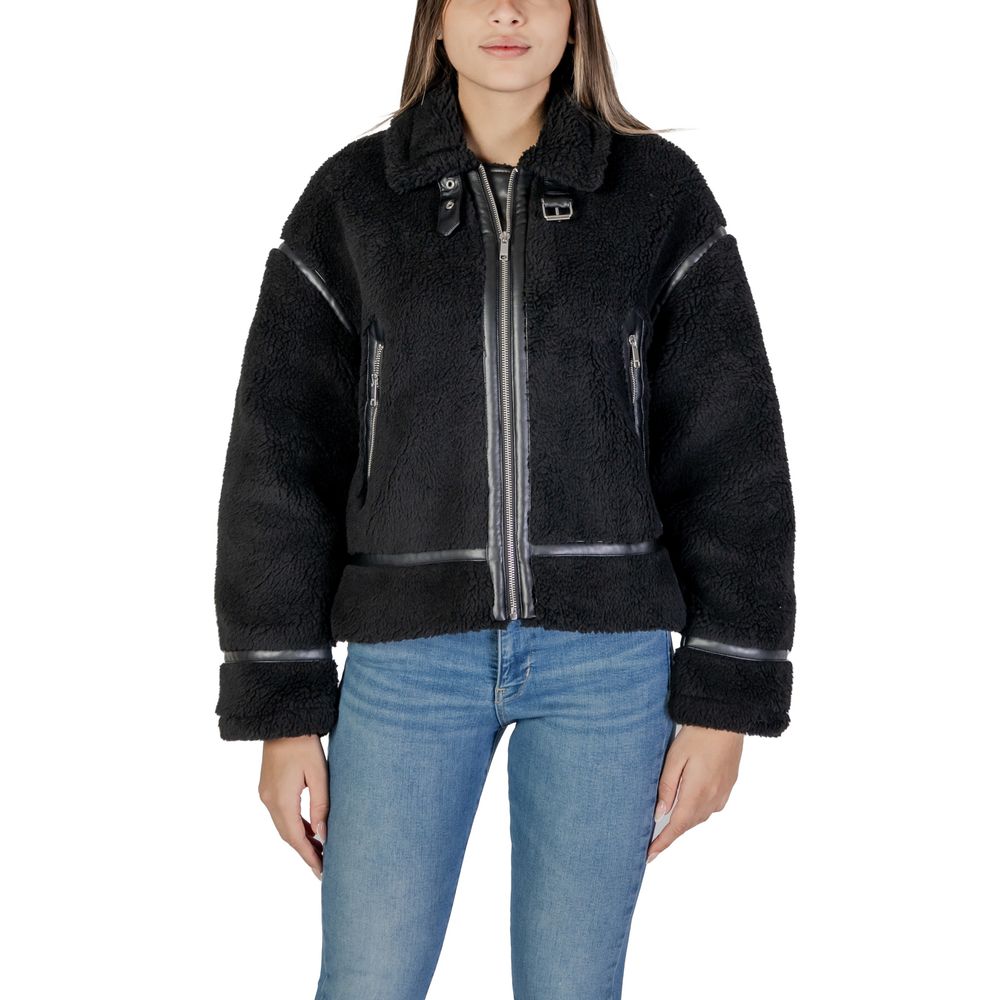 Only Black Polyester Jackets & Women's Coat