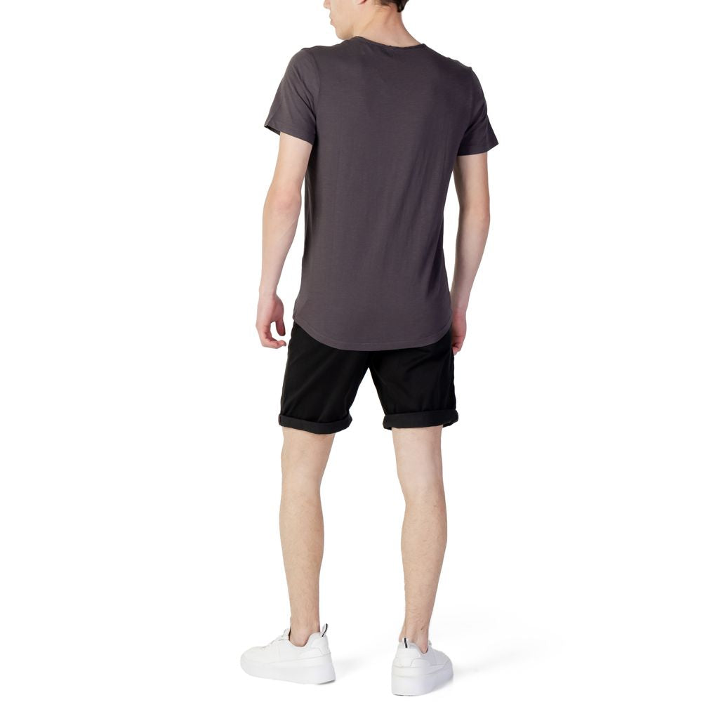 Jack Jones Gray Organic Cotton Men's T-Shirt