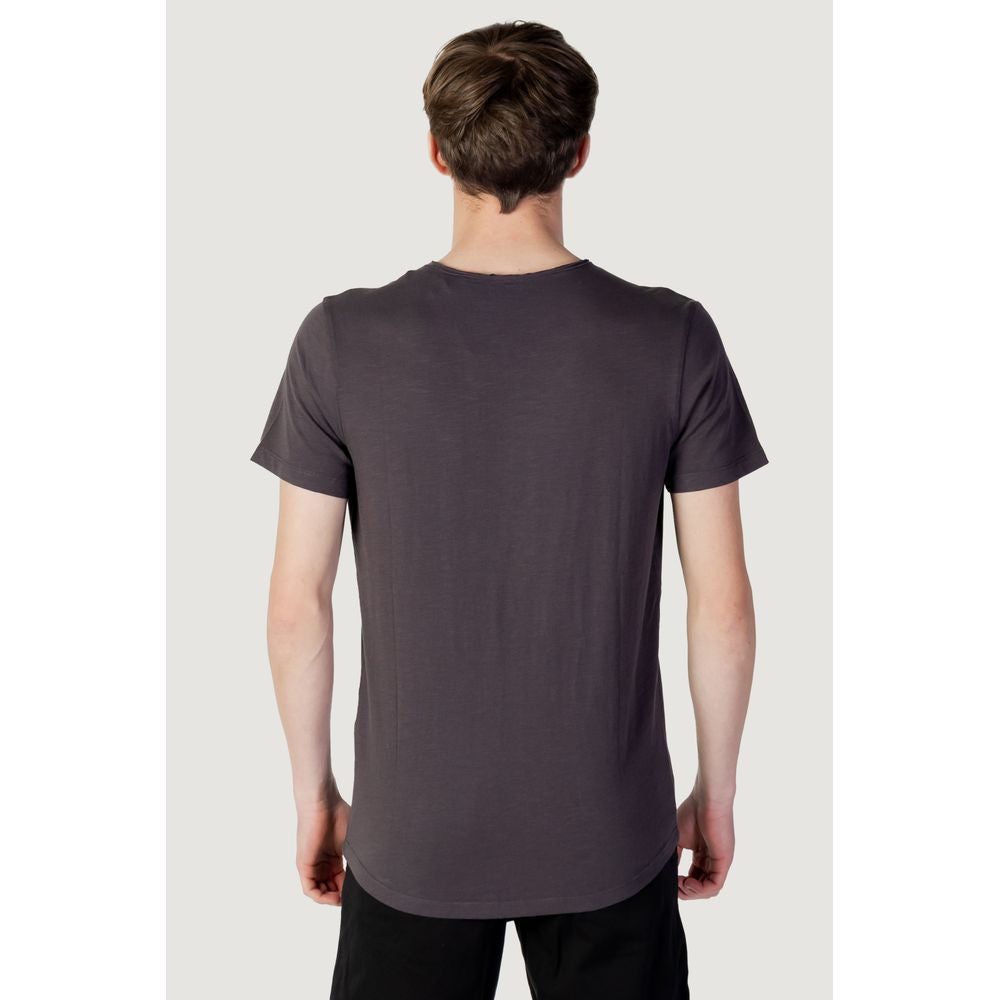 Jack Jones Gray Organic Cotton Men's T-Shirt