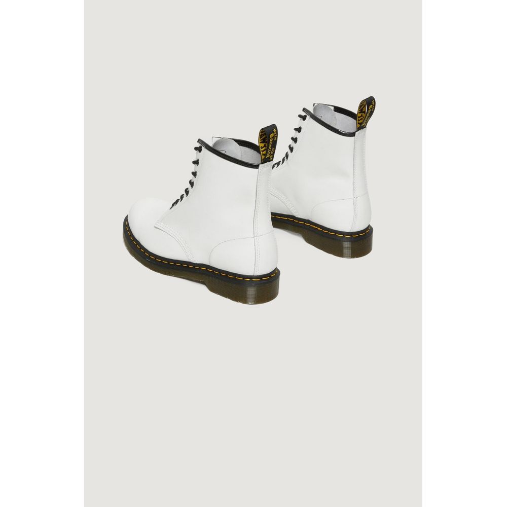 Dr. Martens White Leather Lace-Up Women's Boots
