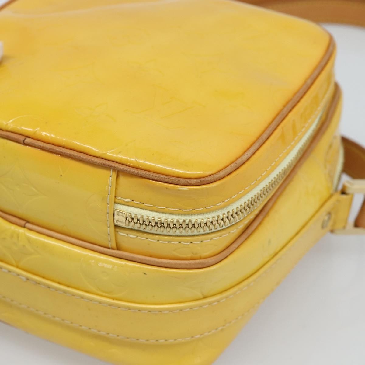 Louis Vuitton Wooster Monogram Vernis Yellow Patent_Leather Handbag (Pre-Owned)