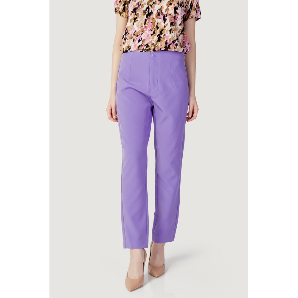 Only Purple Polyester Jeans & Women's Pant