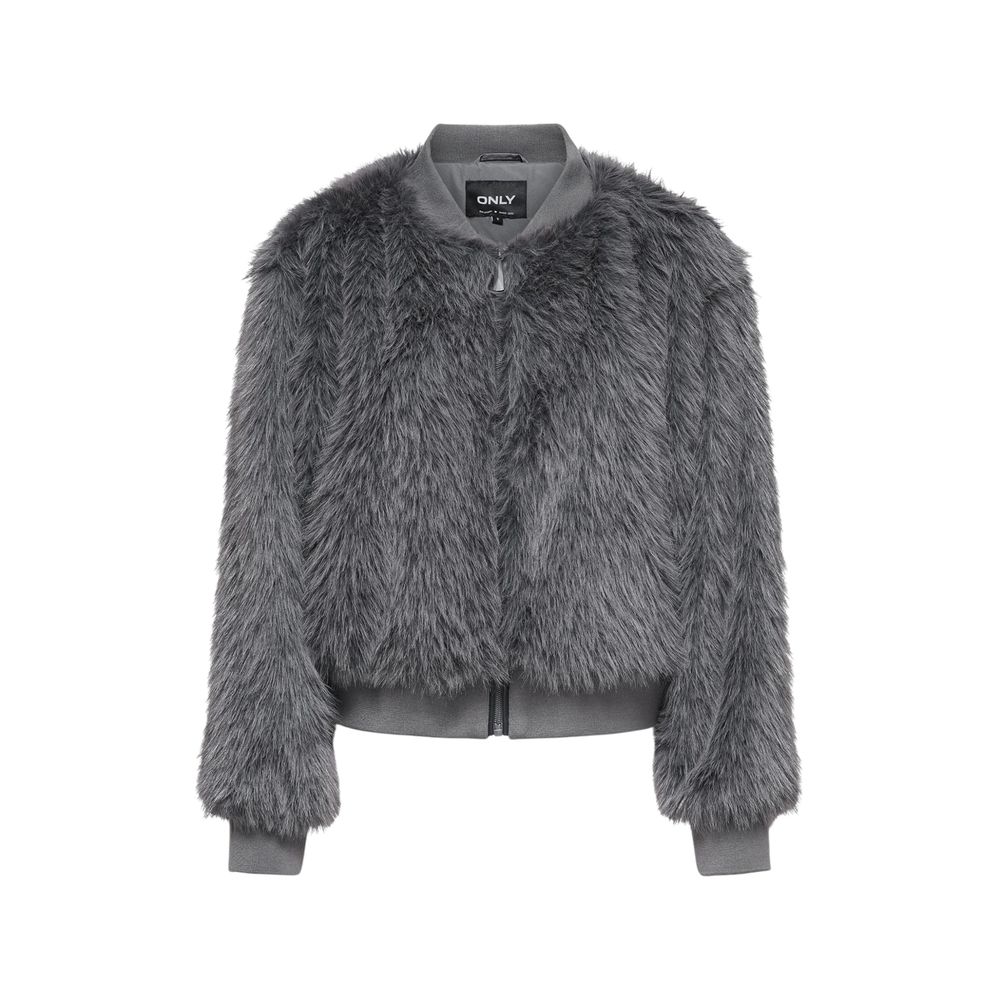 Only Gray Polyester Jackets & Women's Coat