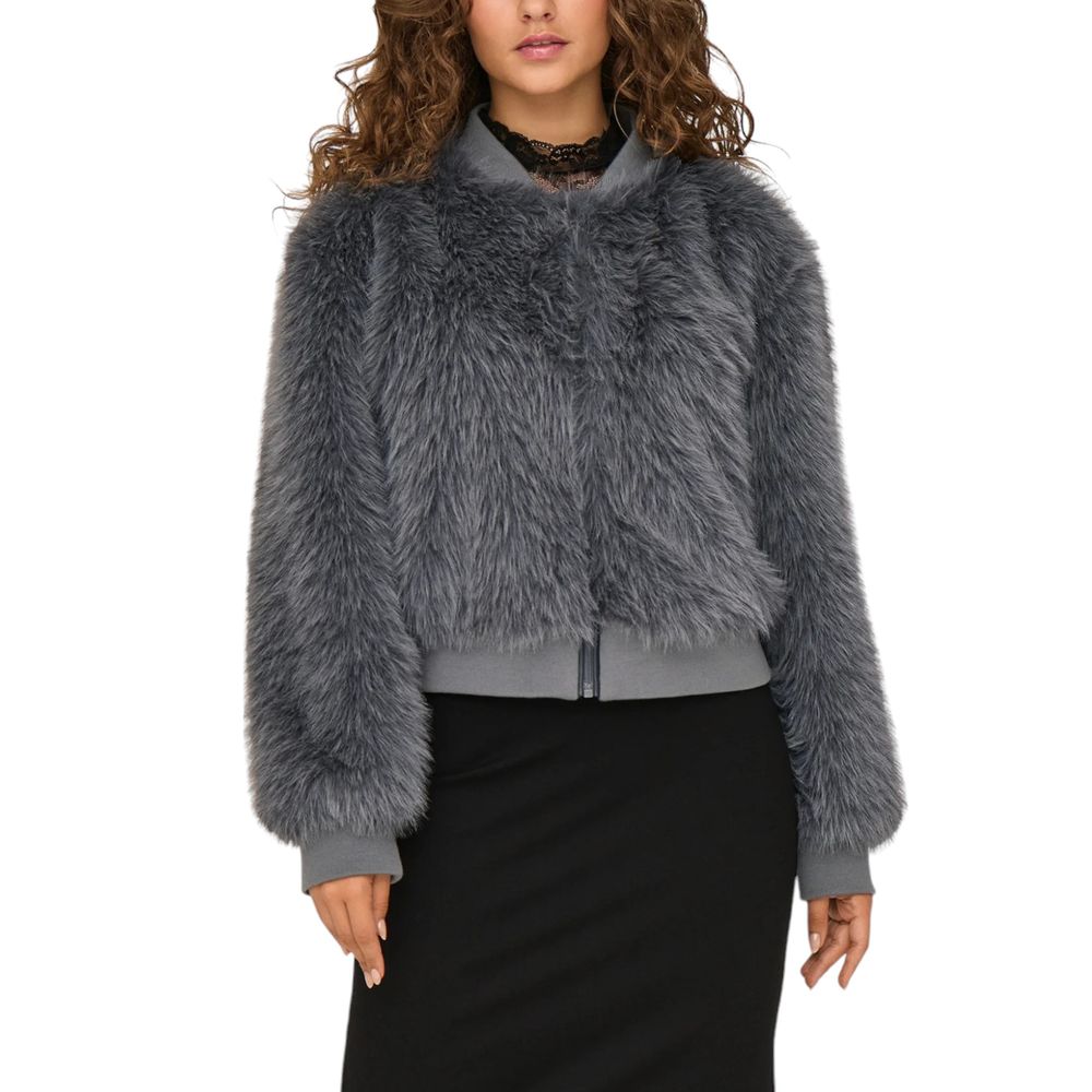 Only Gray Polyester Jackets & Women's Coat