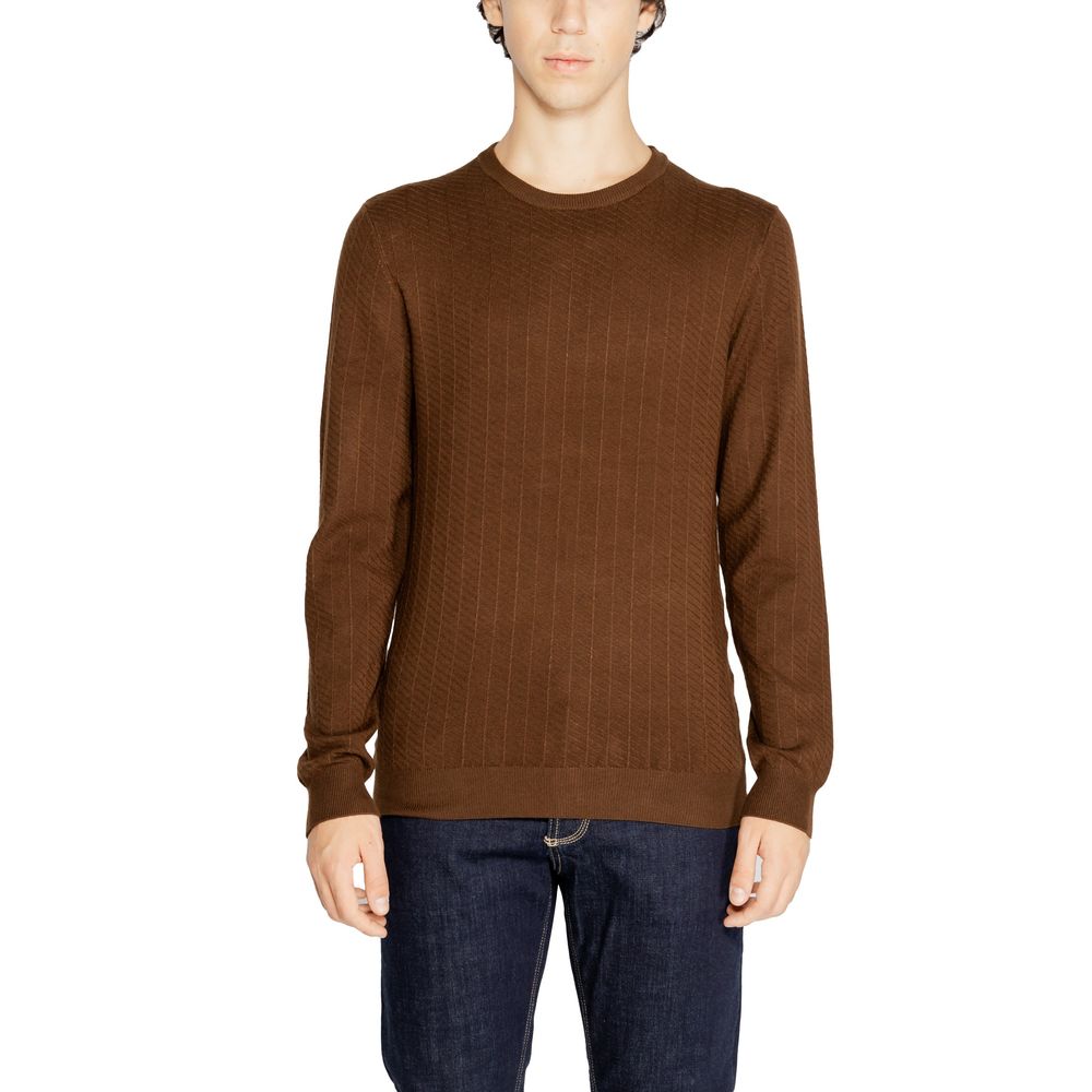 Antony Morato Brown Viscose Men's Sweater