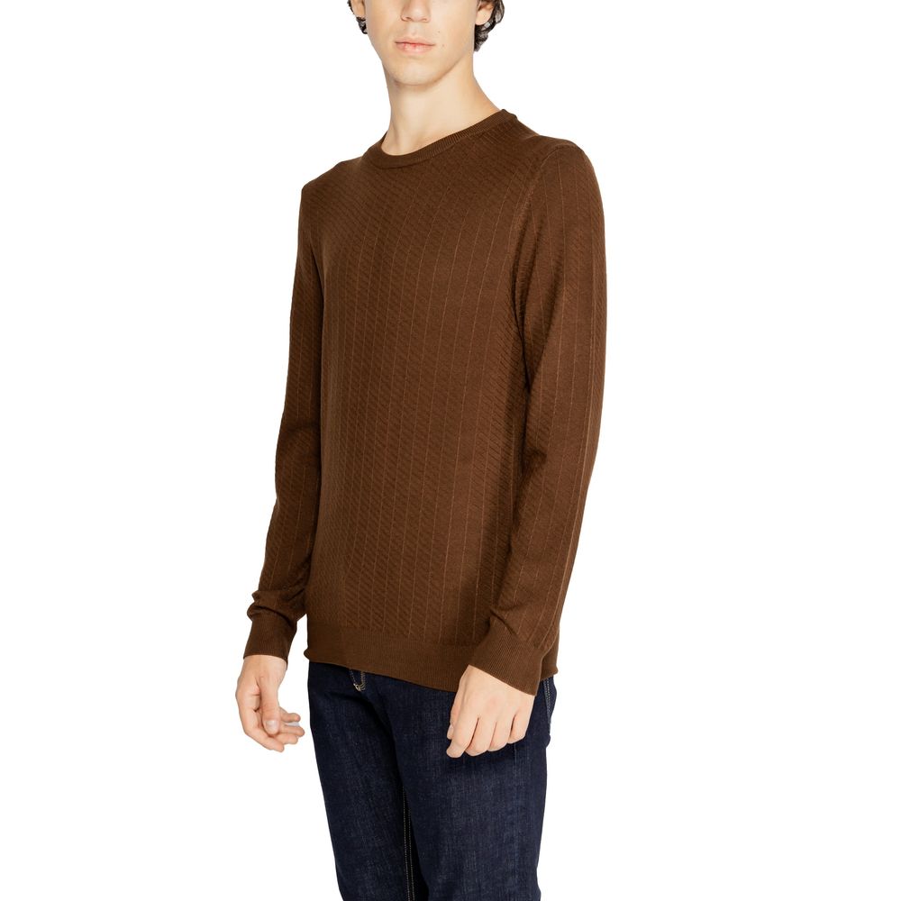 Antony Morato Brown Viscose Men's Sweater